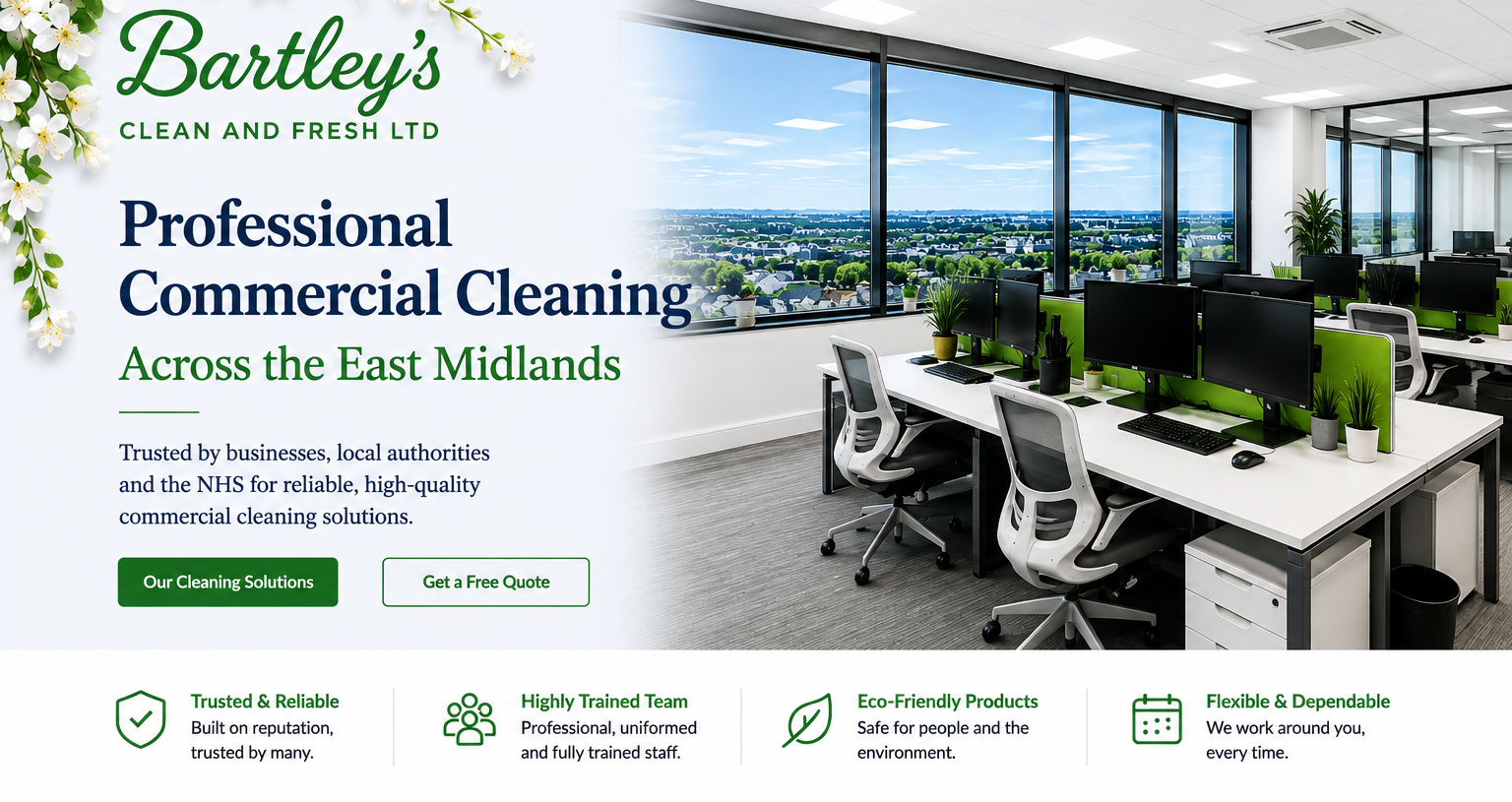 Bartley's Clean & Fresh Ltd professional commercial cleaning across the East Midlands
